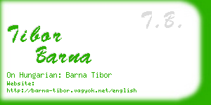 tibor barna business card